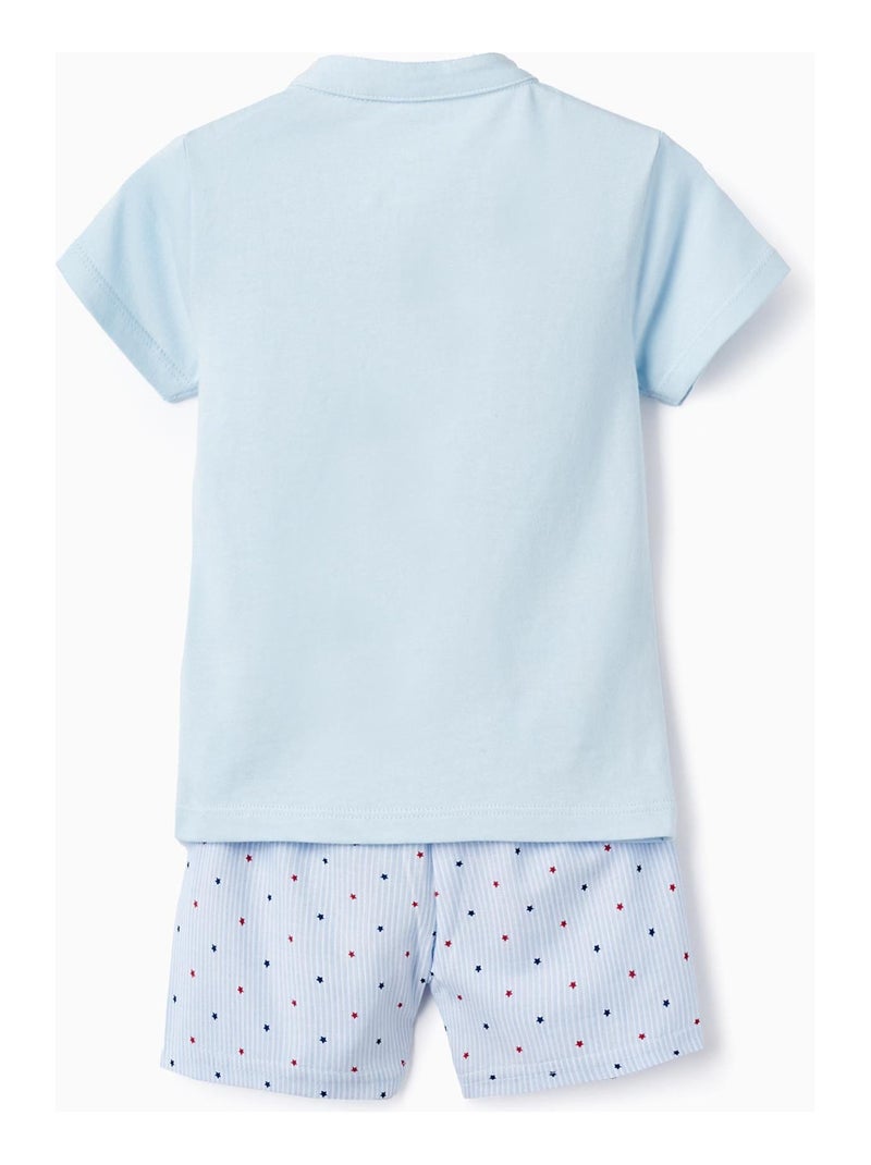 Pyjama deux pièces pour bébé garçon manches courtes ESSENTIALS LINE Bleu - Kiabi