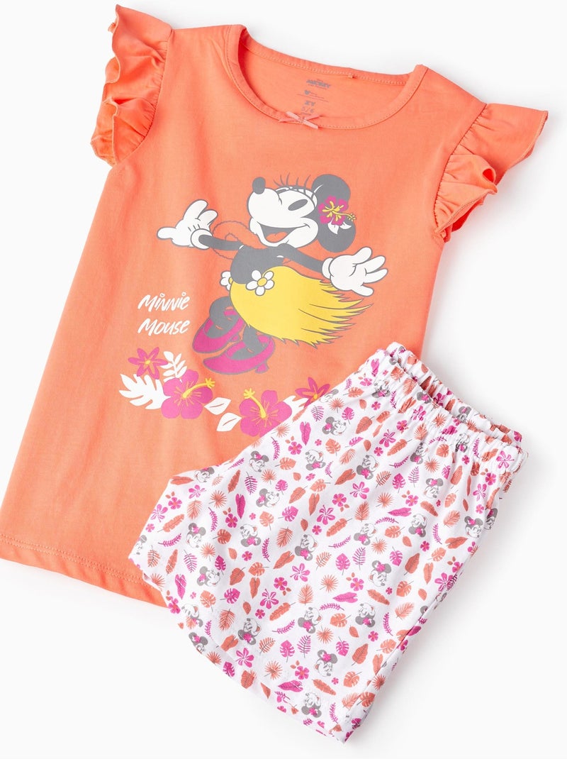 Pyjama deux pièces pour fille manches courtes MINNIE Rose - Kiabi