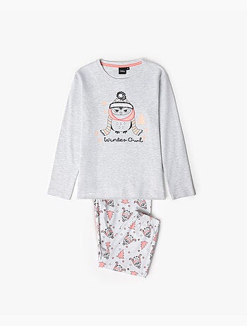 Pyjama d'hiver à manches longues ADMAS pour fille motif hibou