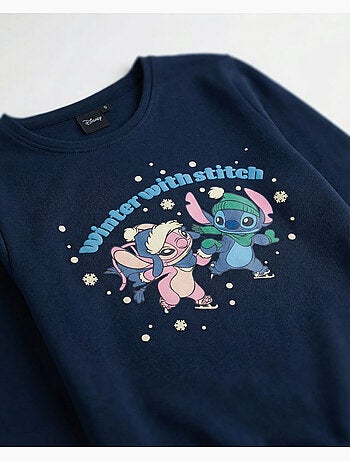 Pyjama d'hiver à manches longues Disney avec Stitch pour filles