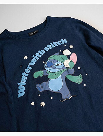 Pyjama d'hiver à manches longues Disney avec Stitch pour garçons