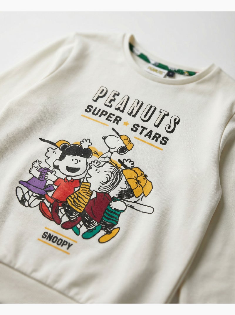 Pyjama d'hiver à manches longues pour filles PEANUTS Ecru - Kiabi