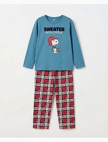 Pyjama d'hiver à manches longues pour garçon PEANUTS
