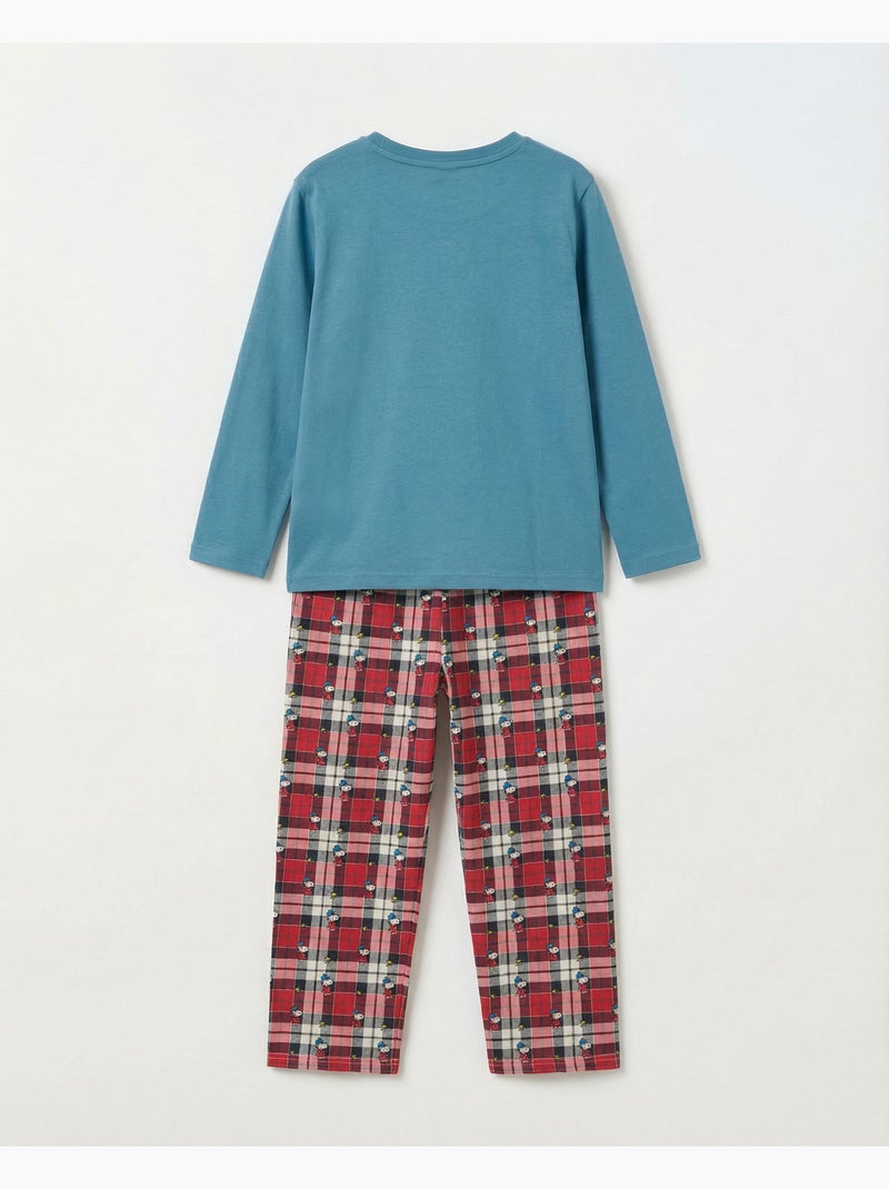 Pyjama d'hiver à manches longues pour garçon PEANUTS Bleu marine - Kiabi
