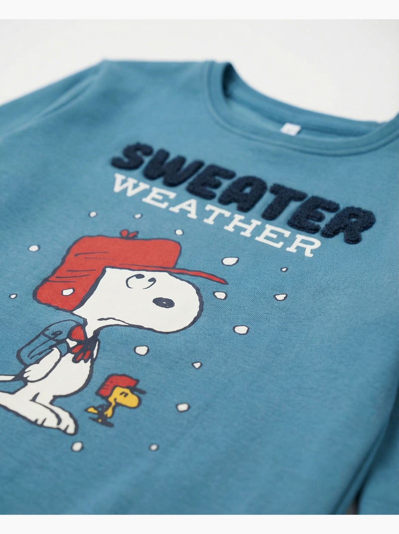 Pyjama d'hiver à manches longues pour garçon PEANUTS Bleu marine - Kiabi