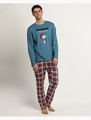 Pyjama d'hiver à manches longues pour homme PEANUTS