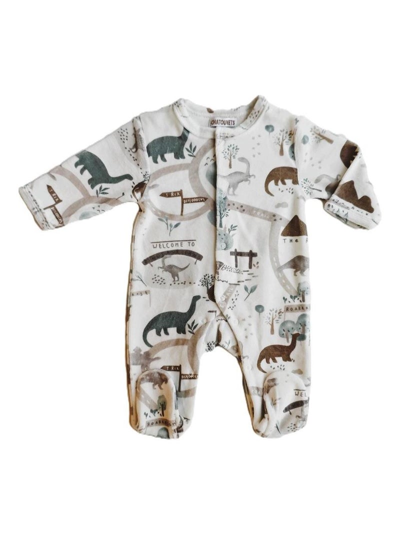 Pyjama "DINO" Les Chatounets Blanc Multicolore - Kiabi