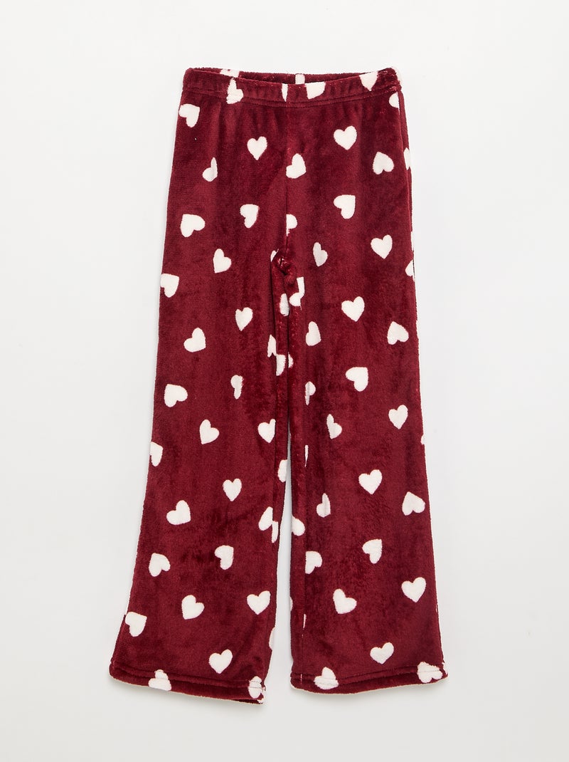 Pyjama 'Disney' 2 pièces - Sweat + pantalon Rouge - Kiabi
