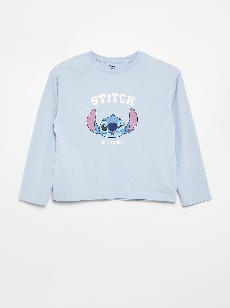 Pyjama 'Disney' 2 pièces - T-shirt à manches longues + pantalon Bleu - Kiabi