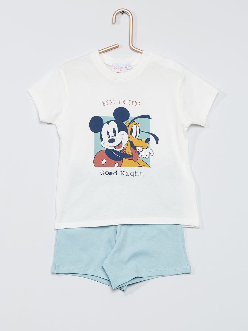 Pyjama 'Disney' 2 pièces blanc/bleu - Kiabi