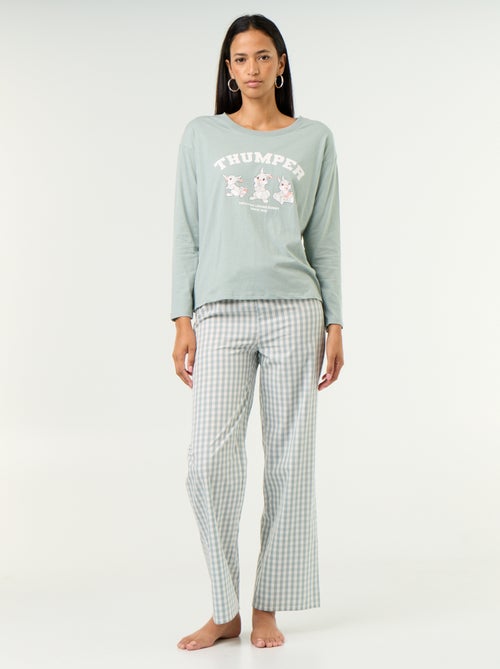Pyjama 'Disney' 'Bambi' 2 pièces - T-shirt à manches longues + pantalon - Kiabi Pyjama 'Disney' 'Bambi' 2 pièces - T-shirt à manches longues + pantalon - Kiabi