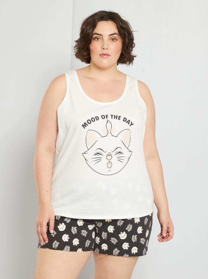 Pyjama 'Disney' blanc/gris foncé - Kiabi