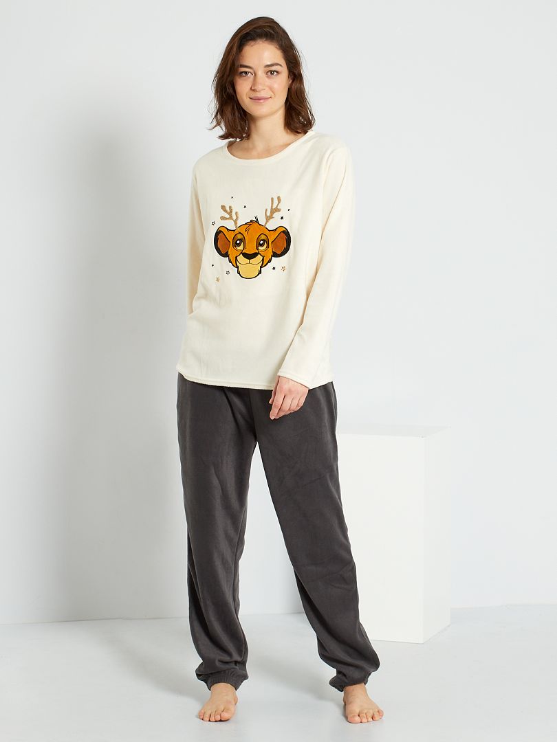 Pyjama 'Disney' + boîte cadeau beige/gris - Kiabi