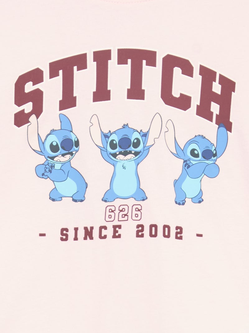 Pyjama 'Disney' en jersey - 2 pièces : T-shirt à manches longues + pantalon Rose - Kiabi