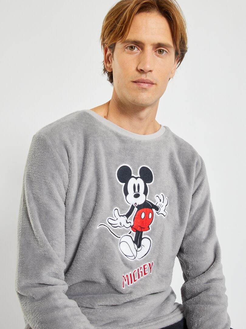 Pyjama 'Disney' en maille polaire - 2 pièces gris - Kiabi