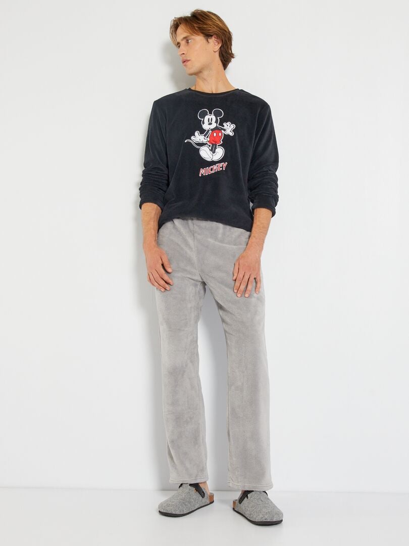 Pyjama 'Disney' en maille polaire - 2 pièces noir - Kiabi