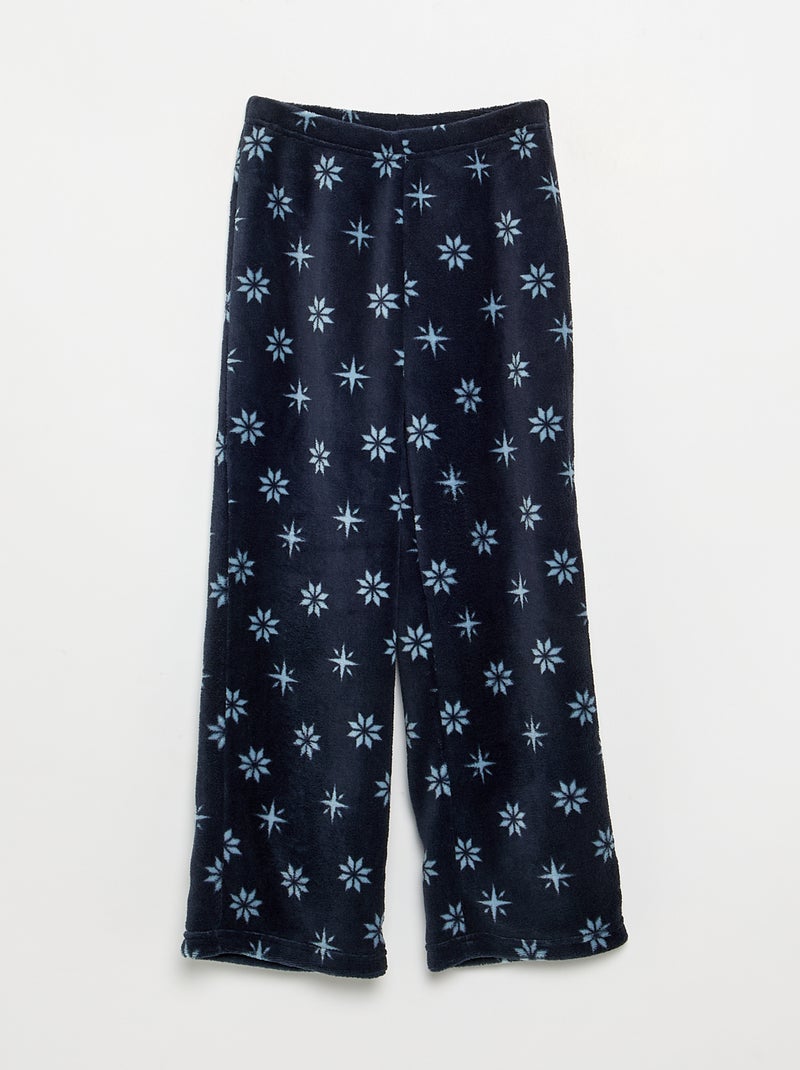Pyjama 'Disney' 'La Reine des Neiges' 2 pièces - T-shirt à manches longues + pantalon Bleu - Kiabi