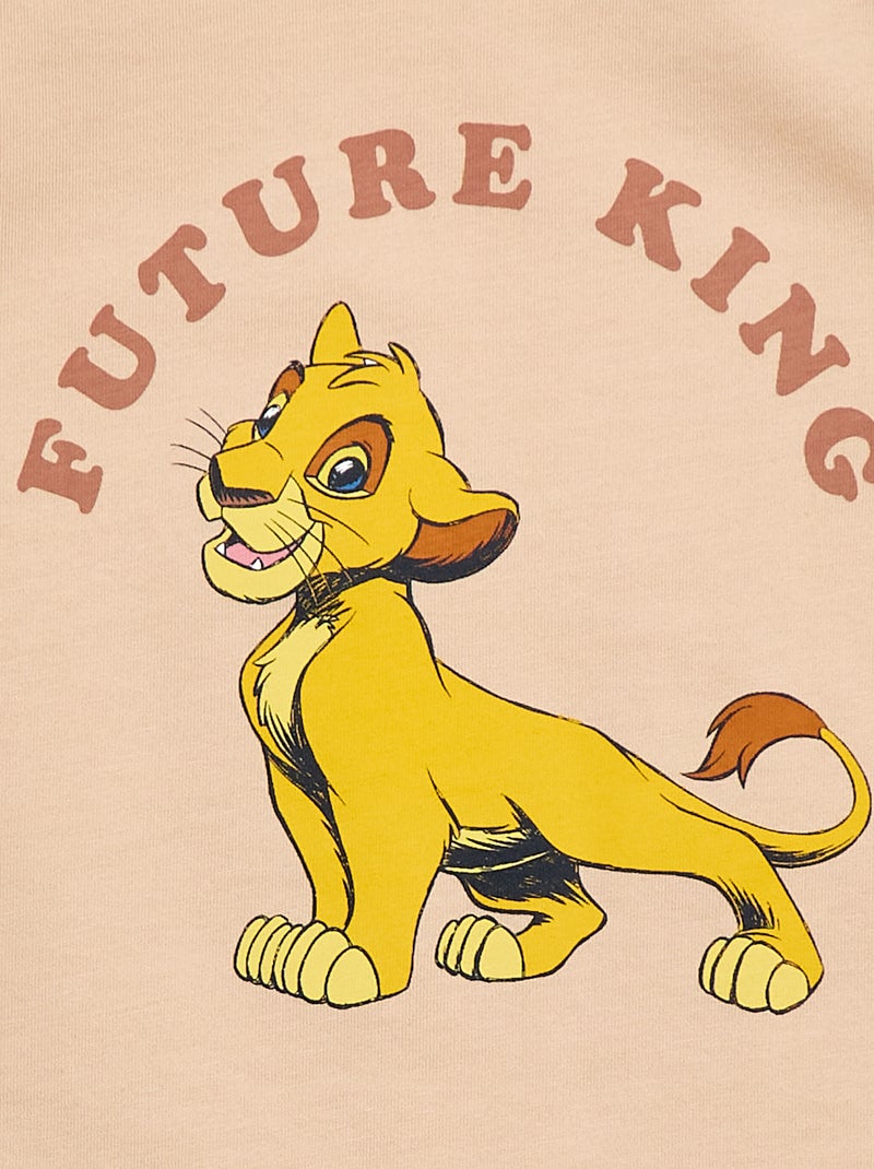 Pyjama 'Disney' 'Le Roi Lion' t-shirt + short - 2 pièces Beige - Kiabi
