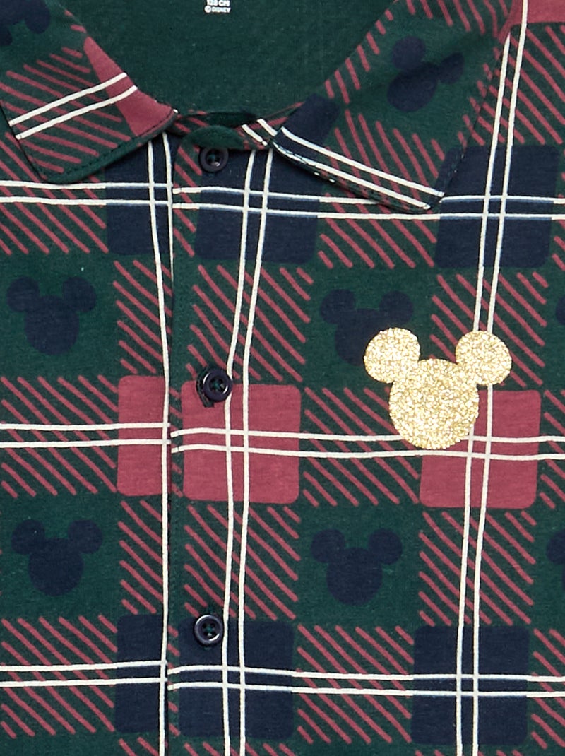 Pyjama 'Disney' 'Mickey' 'Noël' 2 pièces - Veste + pantalon Rouge - Kiabi