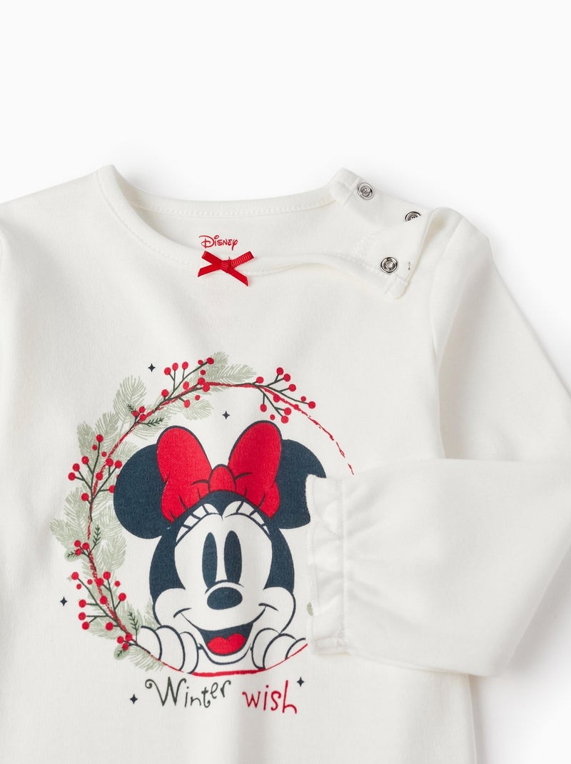 Pyjama Disney pour Bébé Fille 'Noël - Minnie Mouse' manches longues  MINNIE Blanc - Kiabi