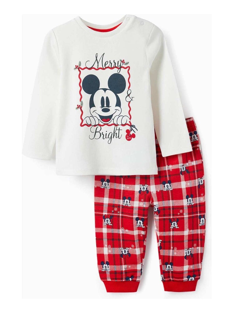 Pyjama Disney pour Bébé Garçon 'Noël - Mickey Mouse' manches longues  MICKEY Blanc - Kiabi