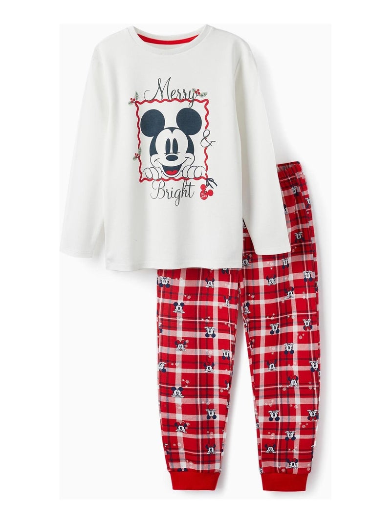 Pyjama Disney pour Garçon 'Noël - Mickey Mouse' manches longues  MICKEY Blanc - Kiabi