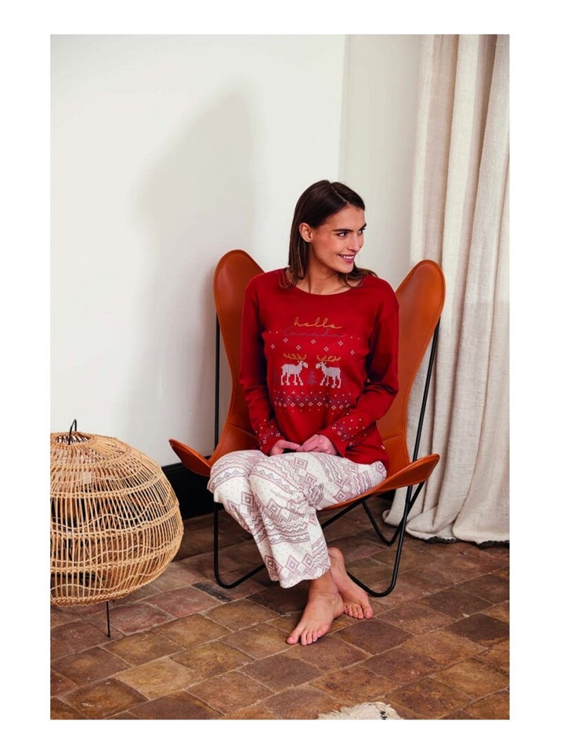 Pyjama DODO HOMEWEAR - Pack de 2 Rouge cachemire - Kiabi