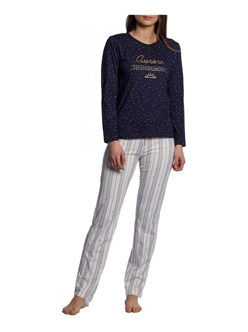 Pyjama DODO HOMEWEAR Bleu Gris - Kiabi