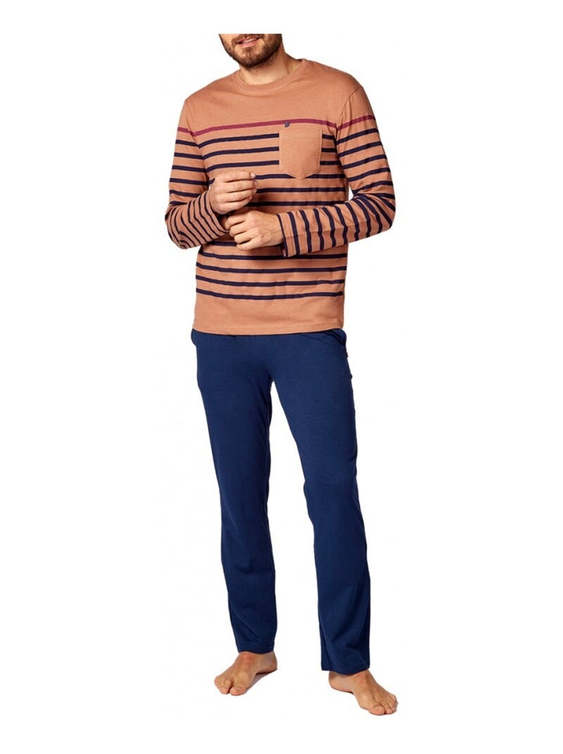 Pyjama DODO HOMEWEAR Bleu Marron - Kiabi