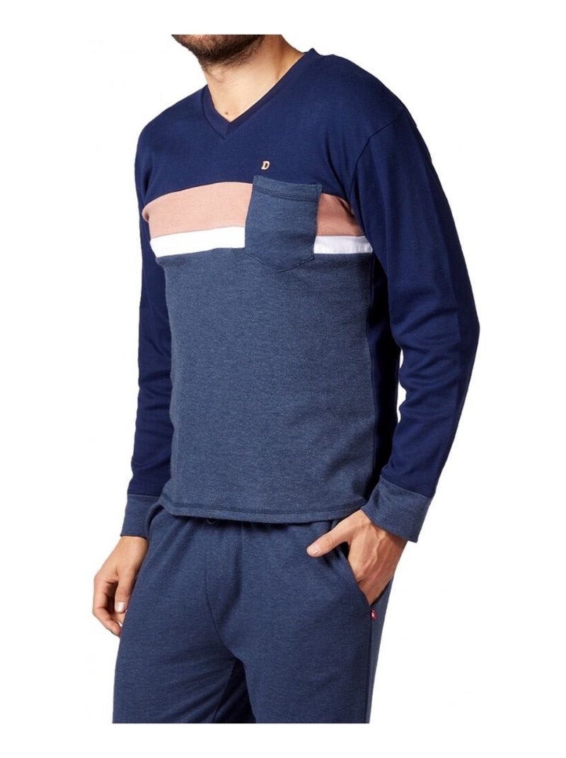 Pyjama DODO HOMEWEAR Bleu Multicolore Bleu - Kiabi