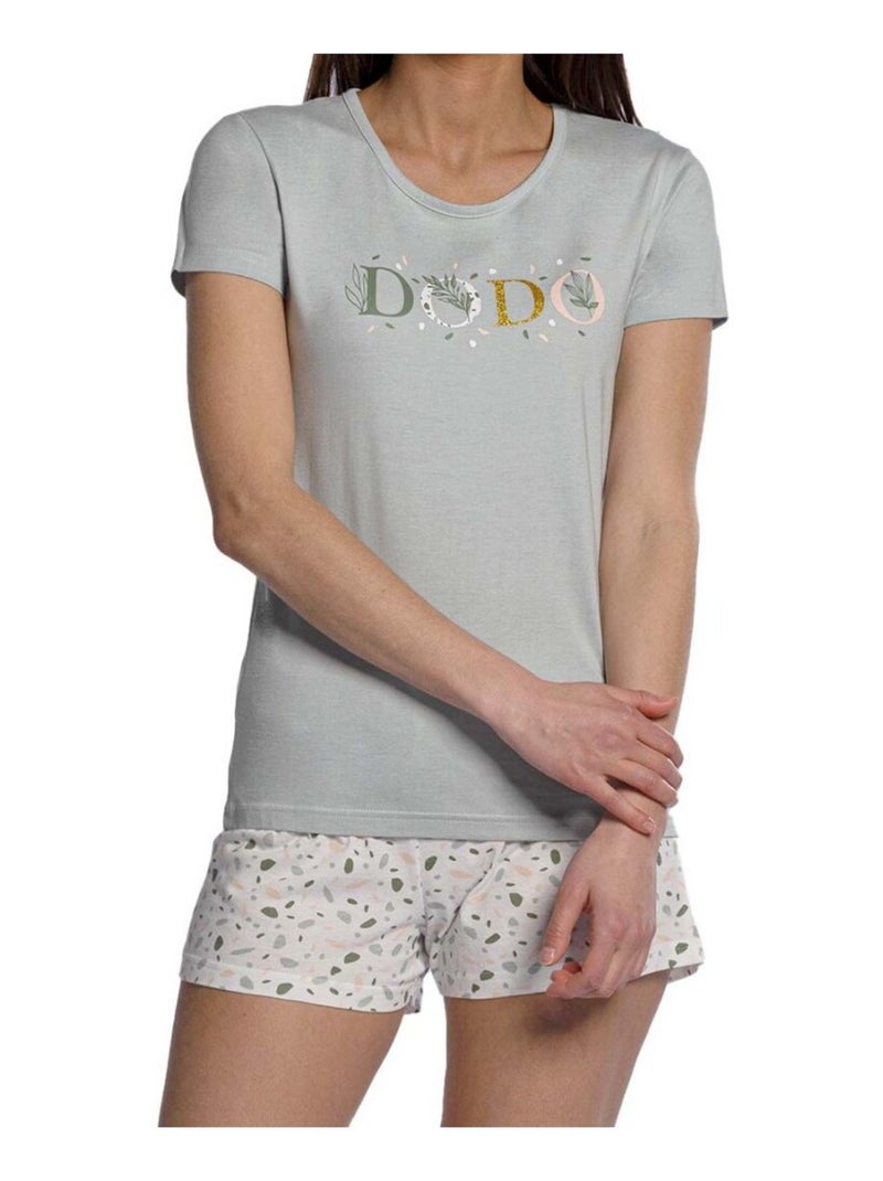 Pyjama DODO HOMEWEAR Gris Multicolore Gris - Kiabi