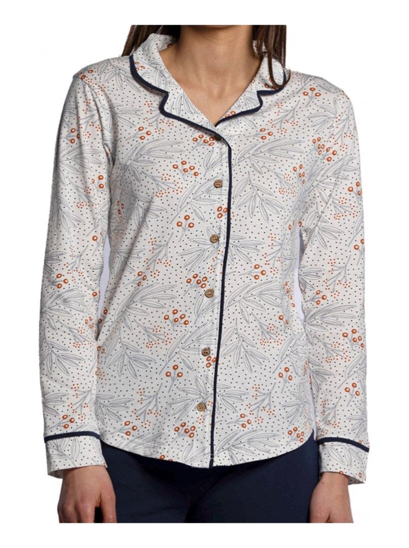Pyjama DODO HOMEWEAR Noir Ecru - Kiabi