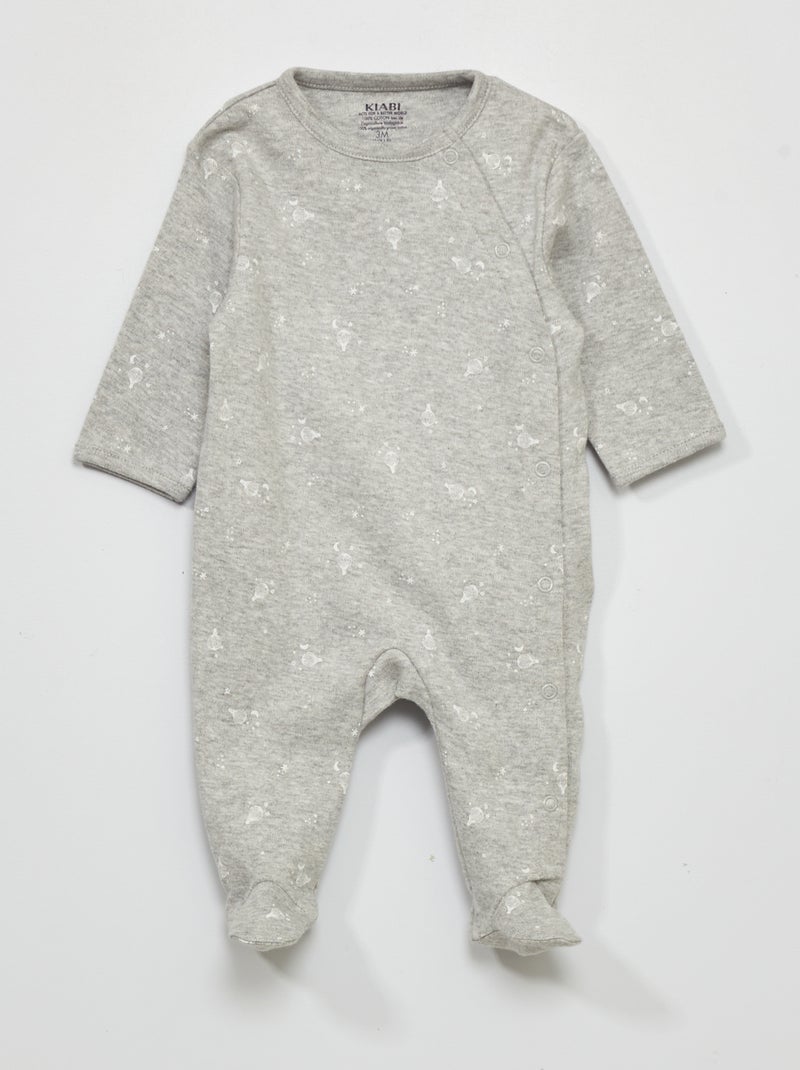 Pyjama dors-bien avec imprimé Gris - Kiabi