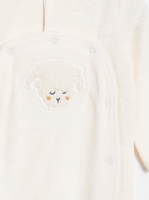 Pyjama dors bien avec large ouverture pressionnée avec pieds - Kiabi