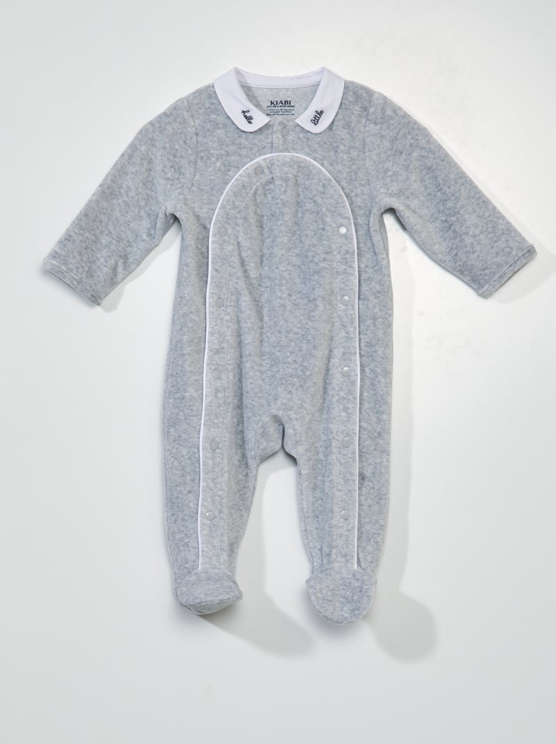 Pyjama dors-bien avec ouverture devant Gris - Kiabi