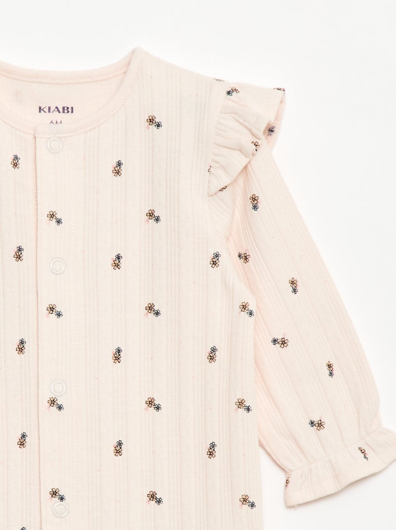 Pyjama dors bien avec ouverture sur le devant Rose - Kiabi