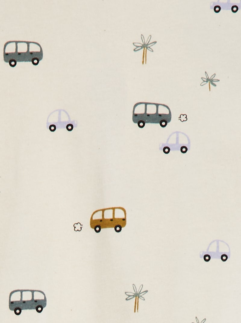 Pyjama dors bien avec pieds à motifs BLANC - Kiabi