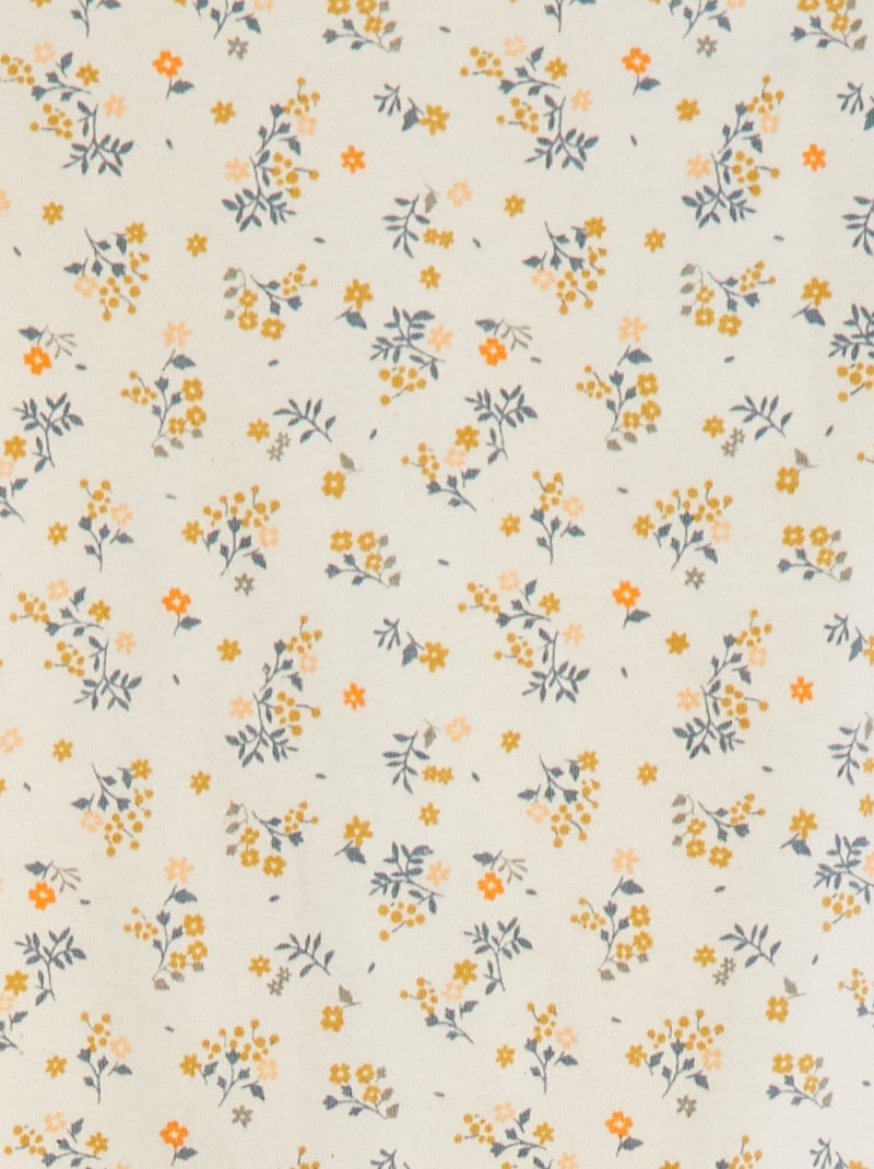 Pyjama dors bien avec pieds à motifs BLANC - Kiabi