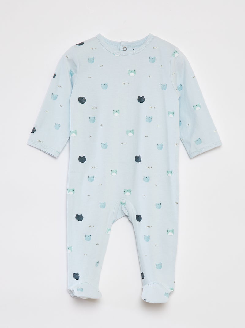 Pyjama dors bien avec pieds à motifs BLEU - Kiabi