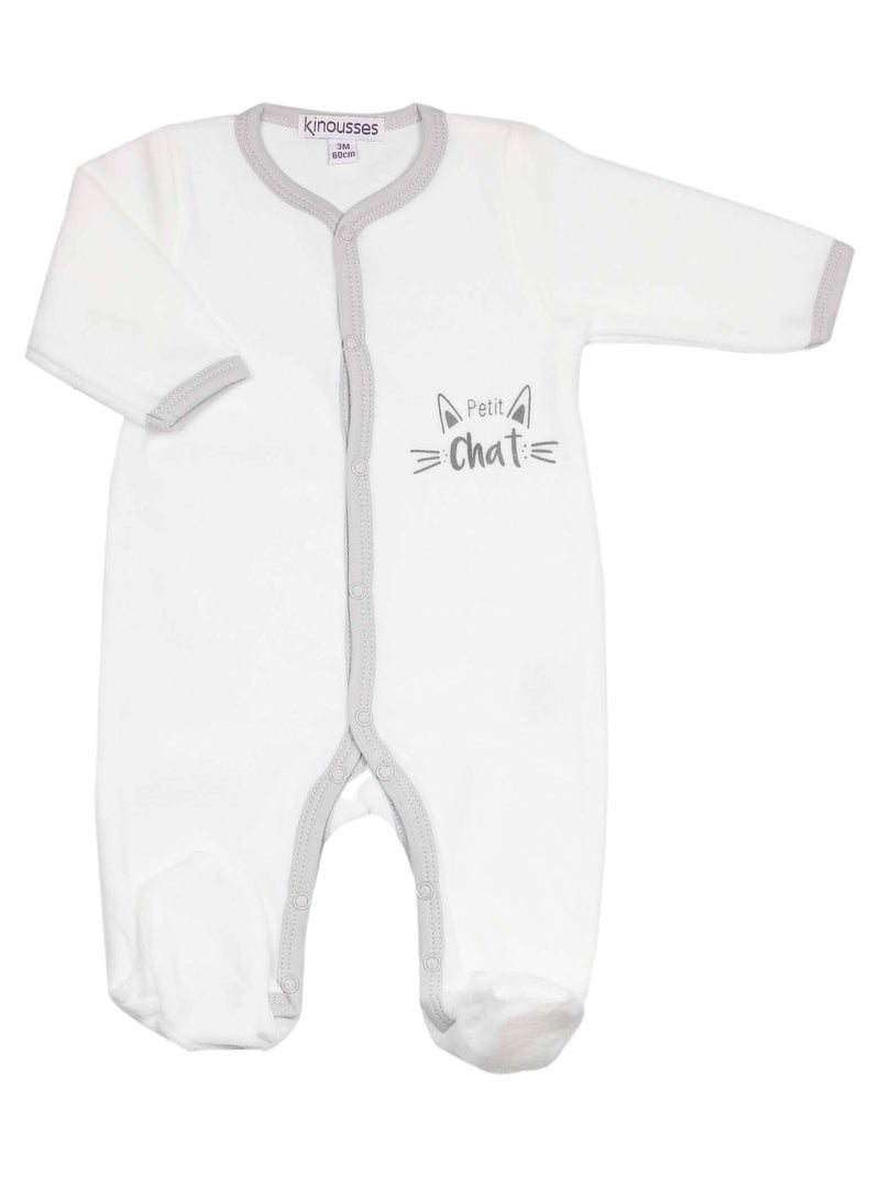 Pyjama Dors bien bébé Blanc - Kiabi