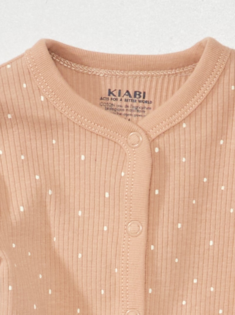 Pyjama dors-bien côtelé - Mixte Marrons - Kiabi