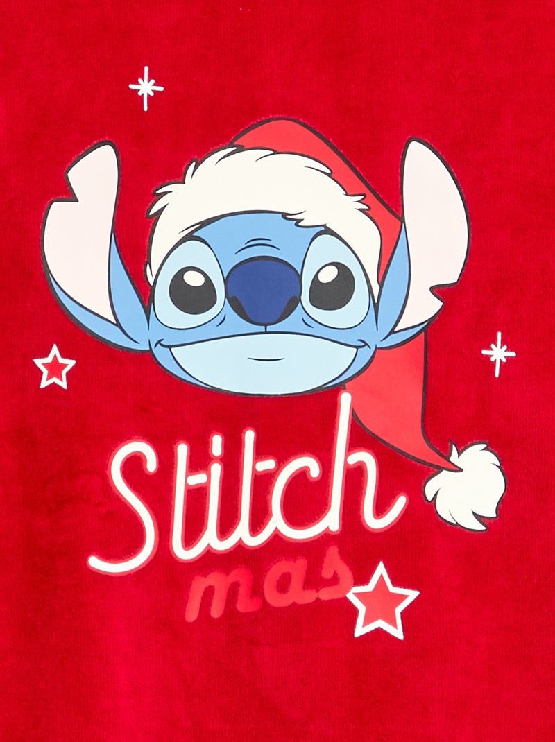 Pyjama dors bien de Noël 'Stitch' Rouge - Kiabi