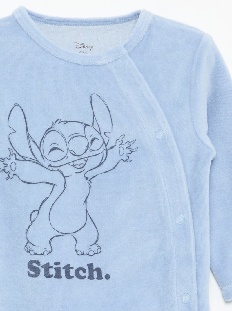 Pyjama dors bien 'Disney' à manches longues en velours Bleu - Kiabi
