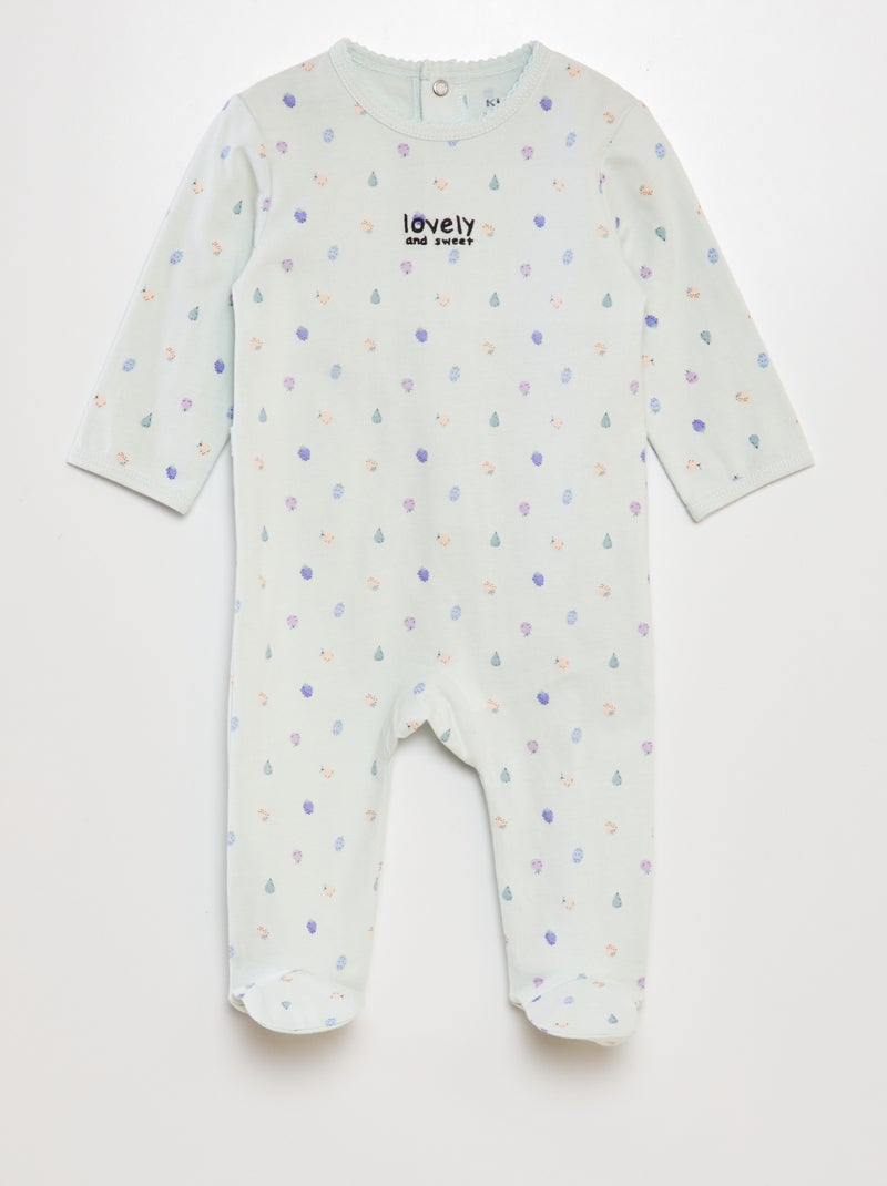 Pyjama dors-bien en coton BLEU - Kiabi