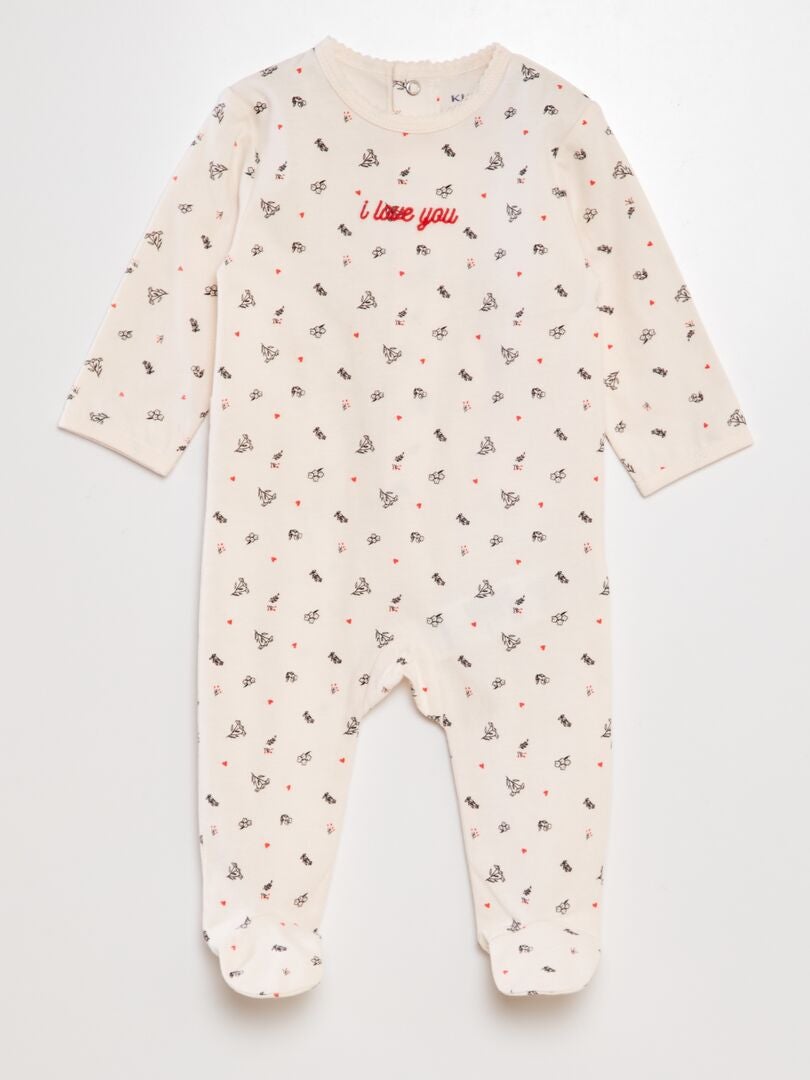 Pyjama dors-bien en coton ROSE - Kiabi