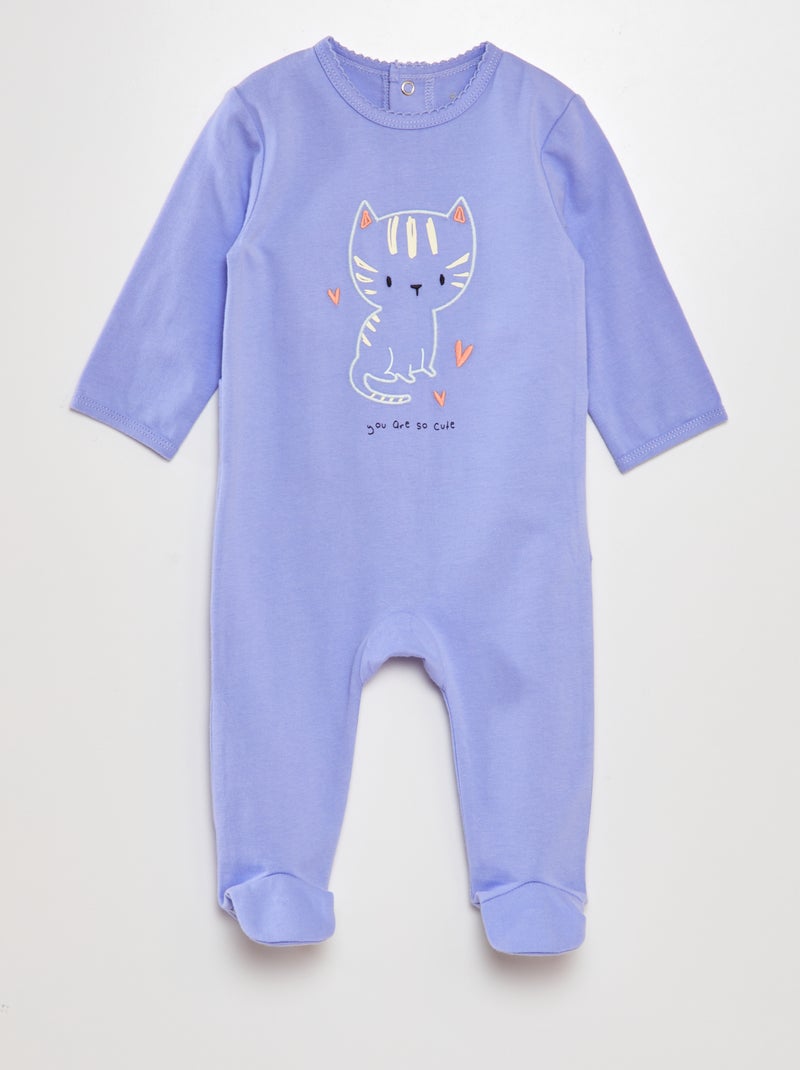 Pyjama dors-bien en coton Violet - Kiabi