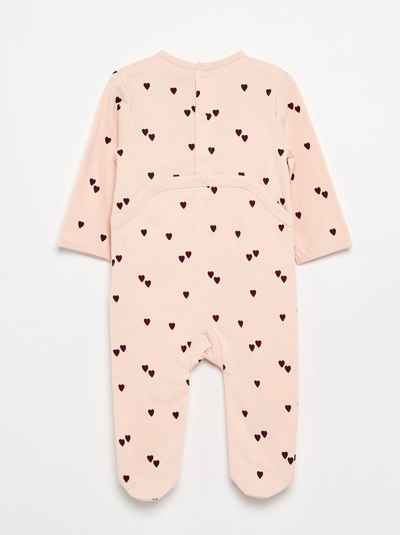 Pyjama dors bien en jersey de coton Rose - Kiabi