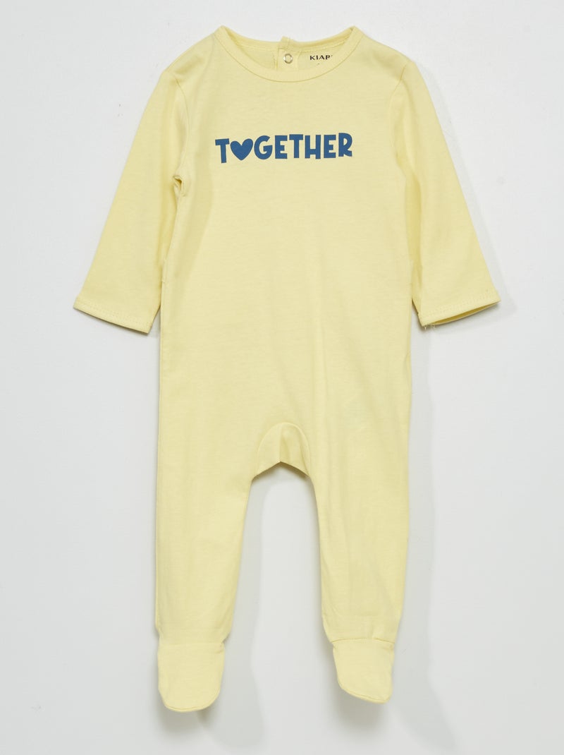 Pyjama dors-bien en jersey Jaune - Kiabi