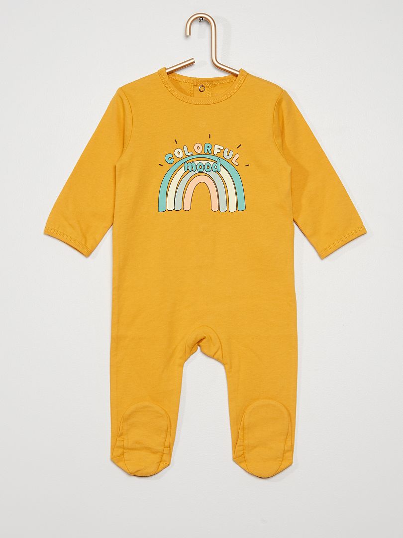 Pyjama dors-bien en jersey moutarde - Kiabi