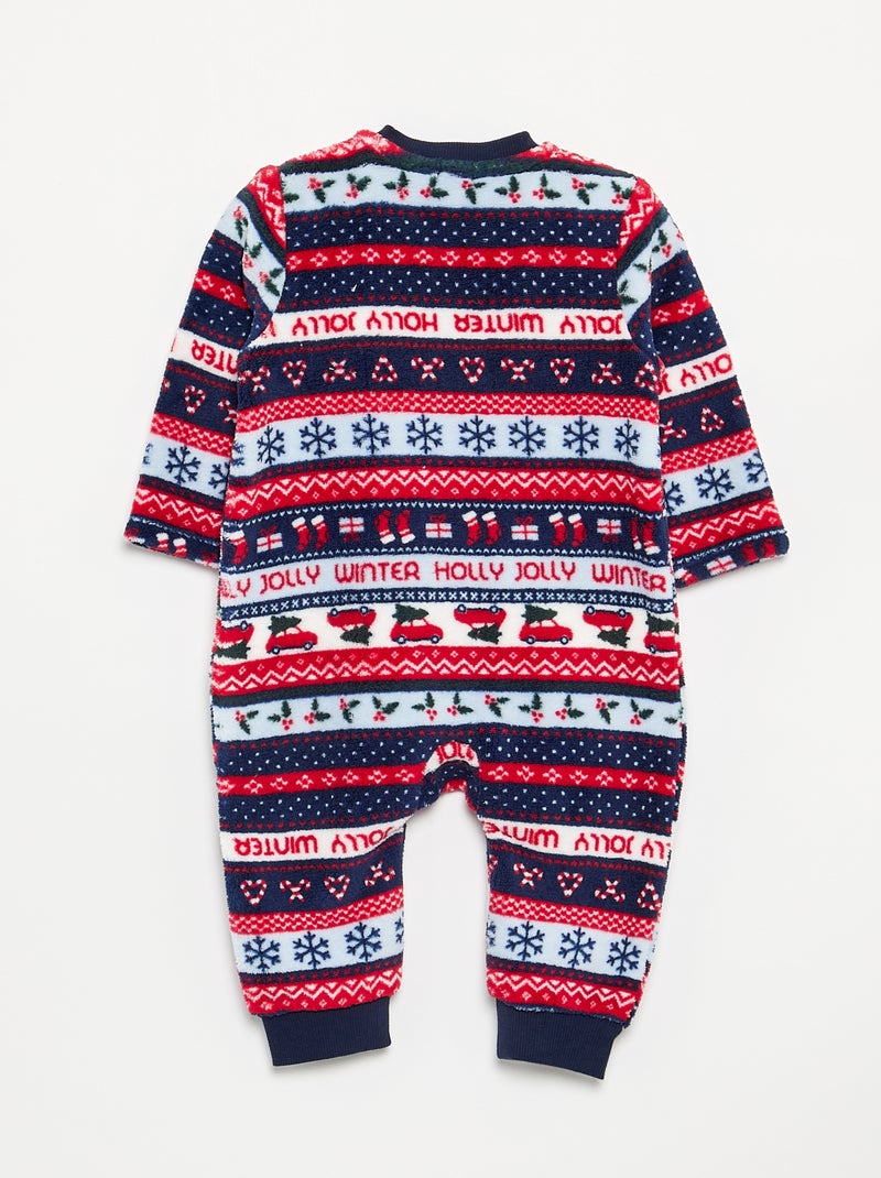 Pyjama dors bien en polaire Bleu - Kiabi